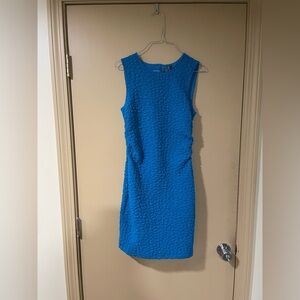 NWT Anthropologie Vibrant Blue Textured Mini Dress